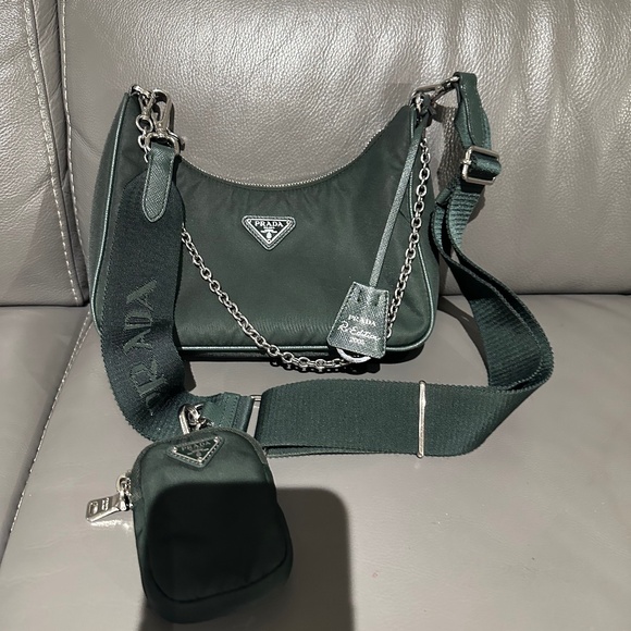 Prada Handbags - Prada Green Re-Edition 2005